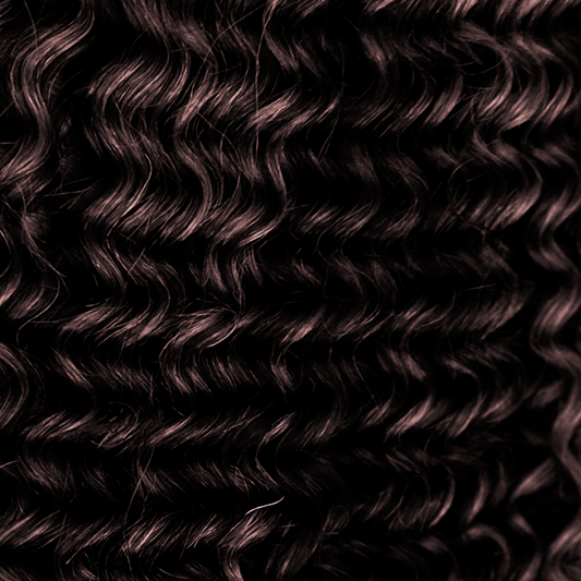 Extensiones de Cortina - Cabello Rizado - 50cm - Castaño Oscuro (2)