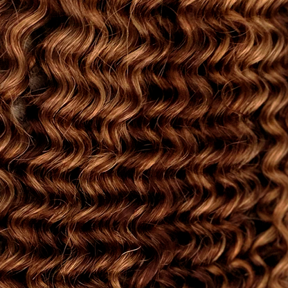 Extensiones de Cortina - Cabello Rizado - 50cm - Rubio Oscuro (6)